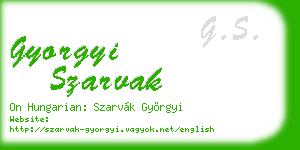 gyorgyi szarvak business card