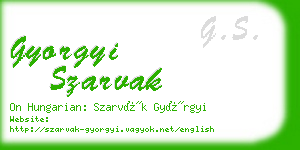 gyorgyi szarvak business card